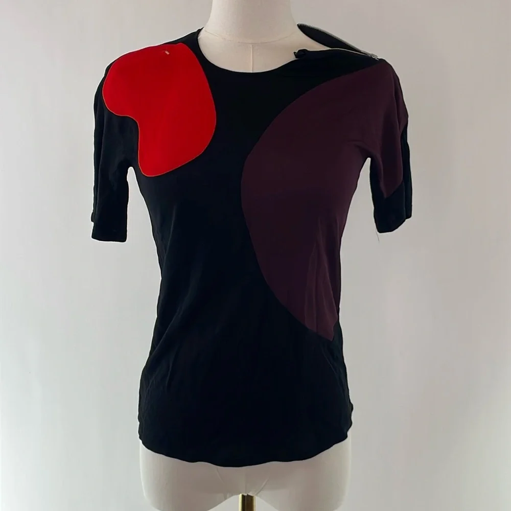 Tory Burch Colorblock Knit Top, 0